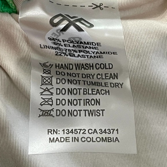 PilyQ Bikini Set Halter High Cut Bottoms Swim Full 2 piece Green Large - Picture 6 of 14